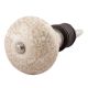 White Marble Ceramic Floral Wine Stopper